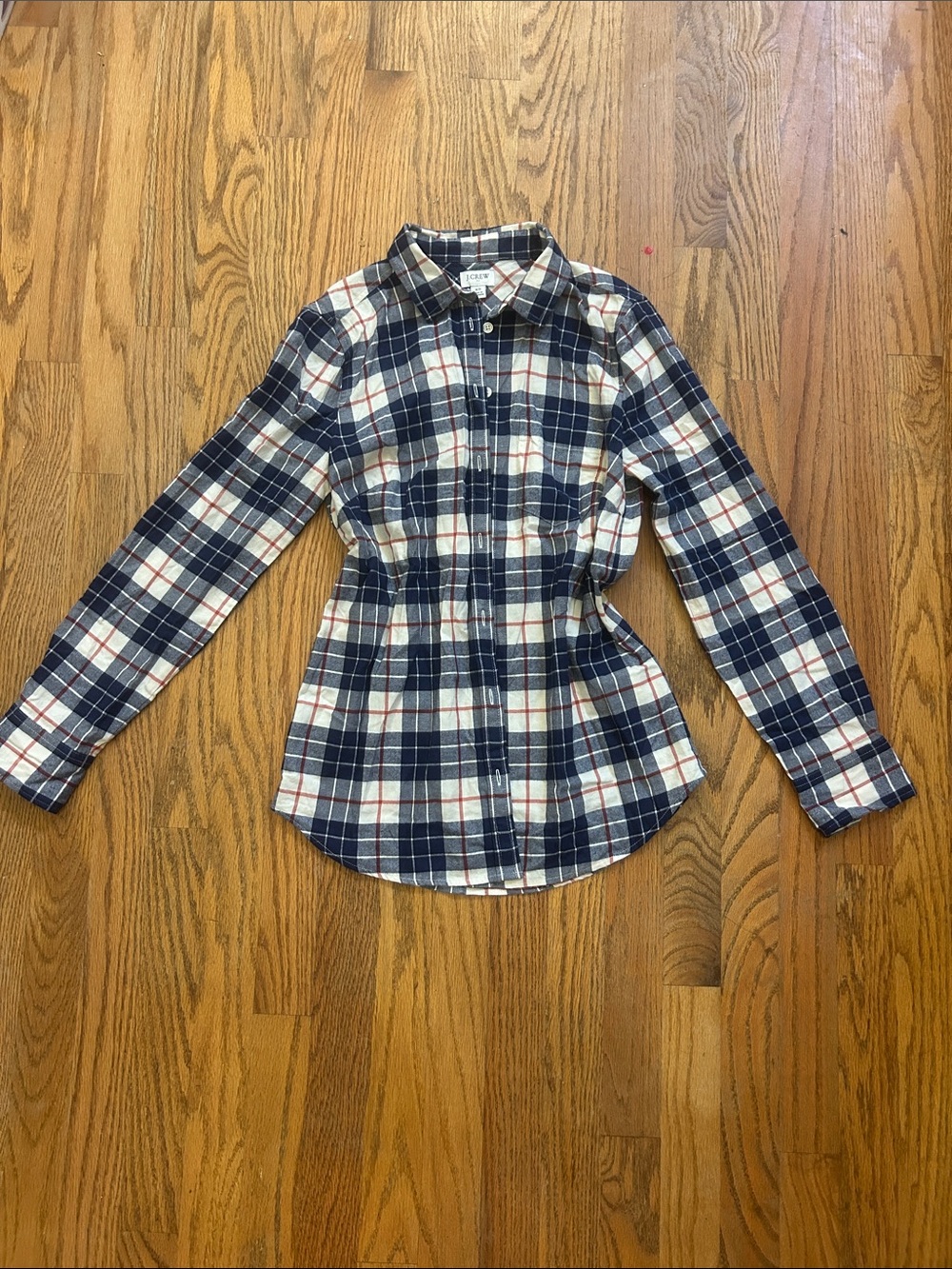NWT J. Crew Blue and Red Flannel